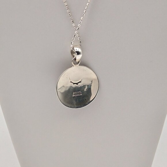 Sun & Star Lab Fire Opal Pendant Necklace For Ladies Wear, 925 Sterling Silver - Picture 7 of 10